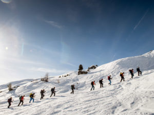 Module hiver de la formation d'accompagnateur en montagne, janvier 2022, Anniviers-Grimentz